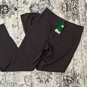 Dark grey Halara pull on work pants, NWT